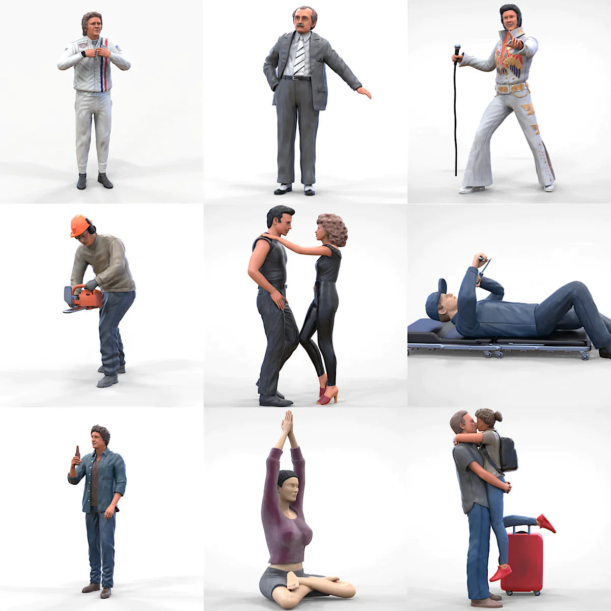 Kategorie-Bild: 1:10 Figuren für RC Modellbau, Dioramen und Modellautos