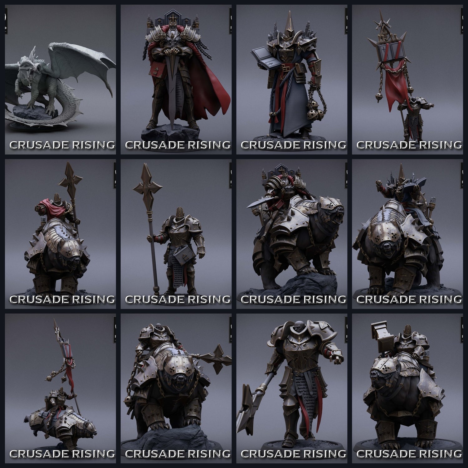 This image is the category image for the release 23_04: Crusade Rising - Templars, Riders, and Red Chromatic Dragon