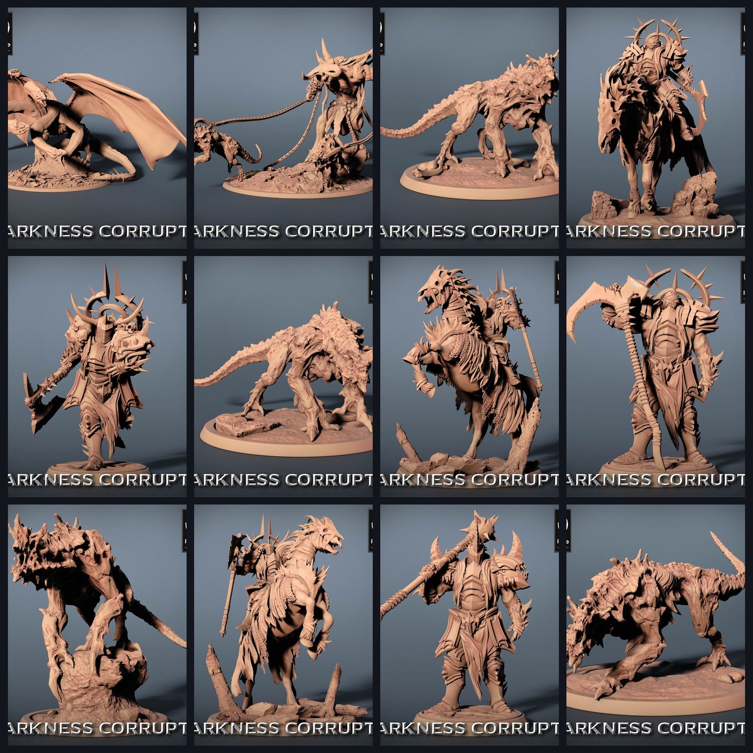 This image is the category image for the release 23_07: Darkness Corrupts - Hellish Riders, Warriors & Beasts