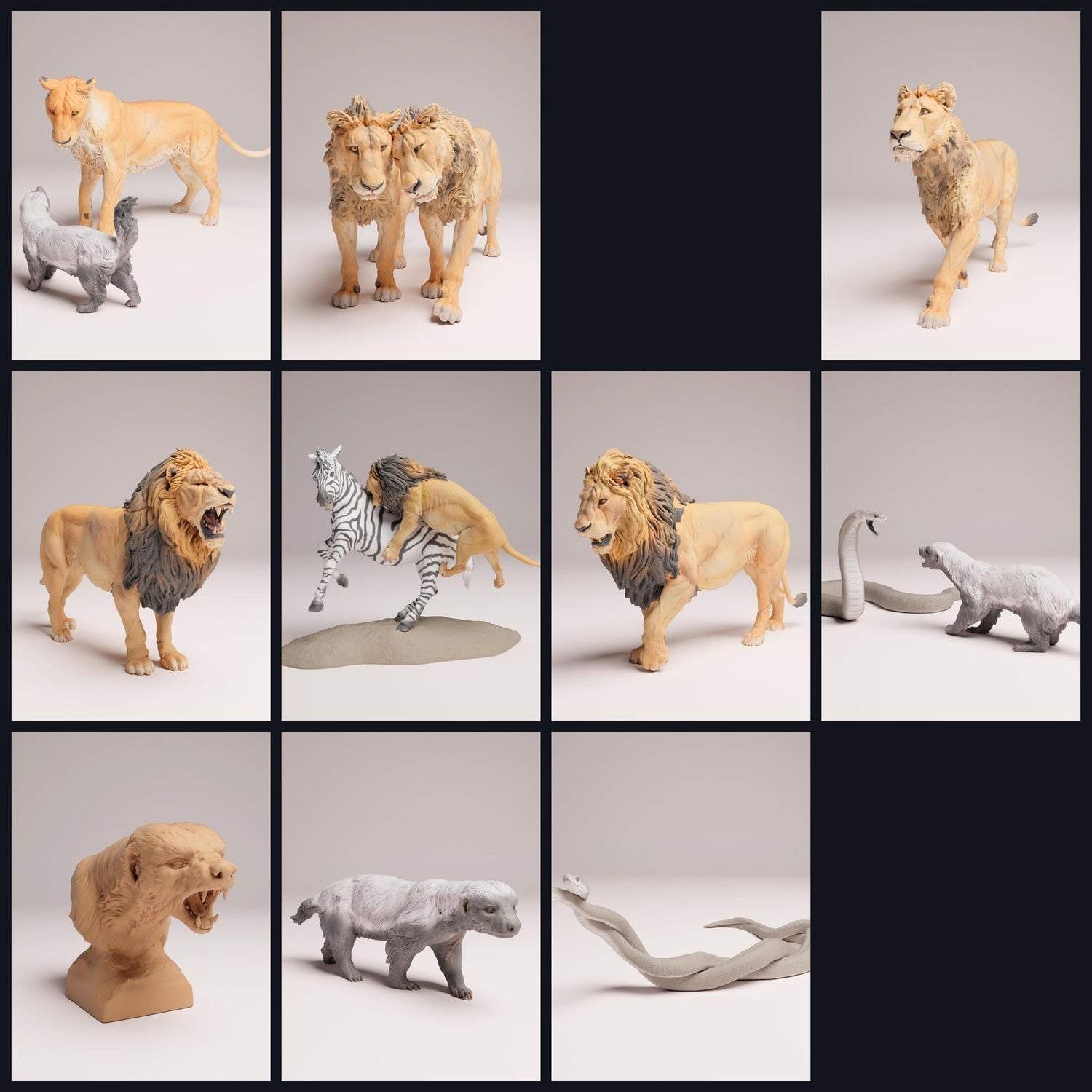 This image is the category image for the release 25_08: Savannen-animal figures & animal miniatures for diorama and model building