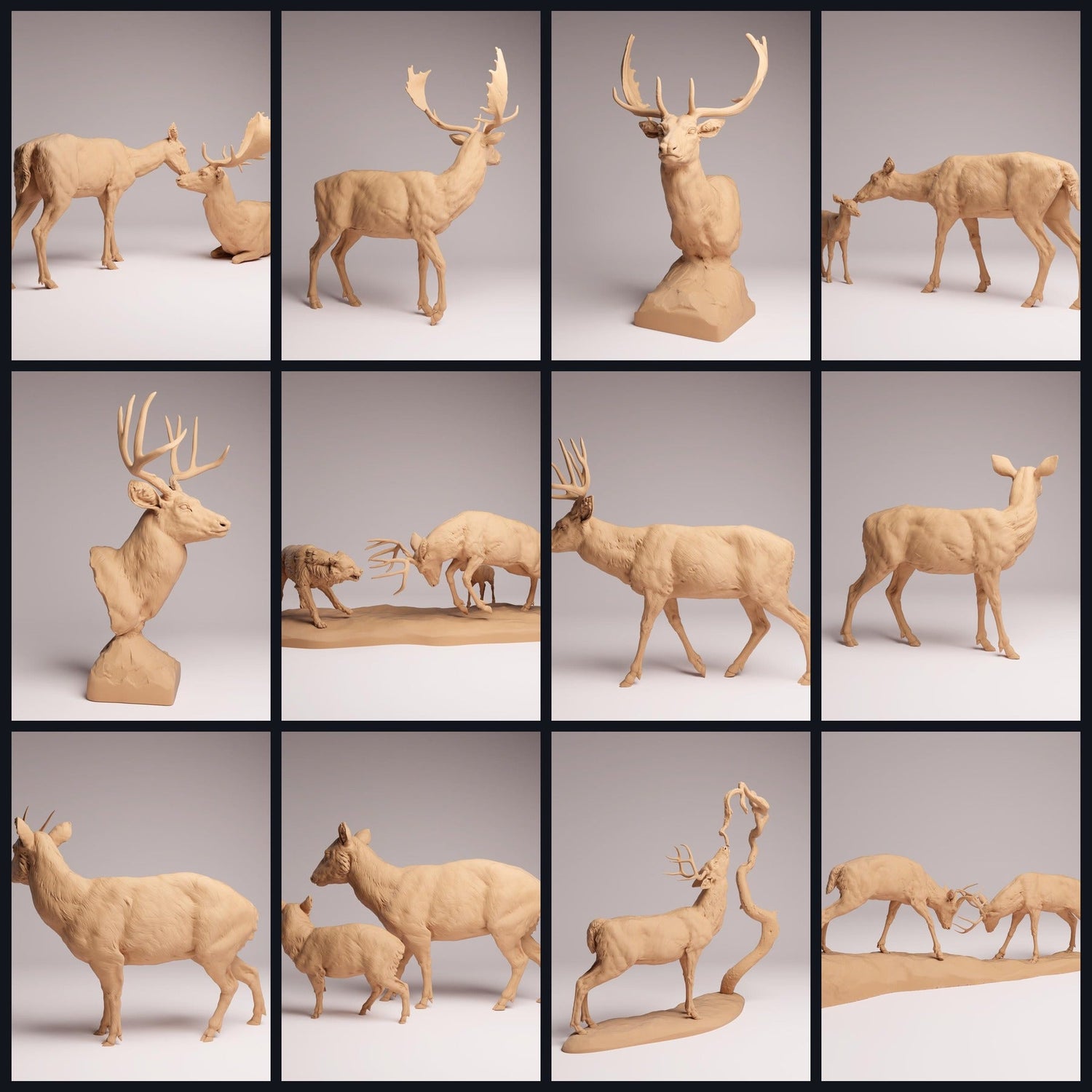 This image is the category image for the release 26_01: Hirsch-animal figures and animal miniatures for diorama and model building.
