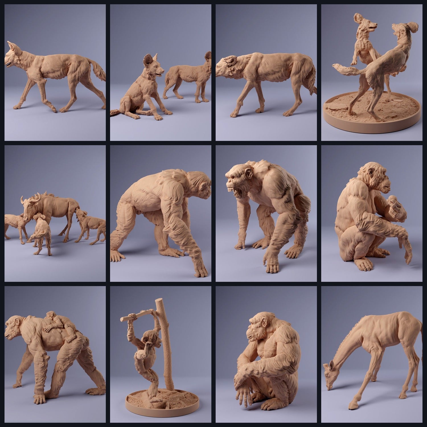 This image is the category image for the release 24_02: Afrikanische Tierminiaturen & Tierfiguren für Diorama und Modellbau