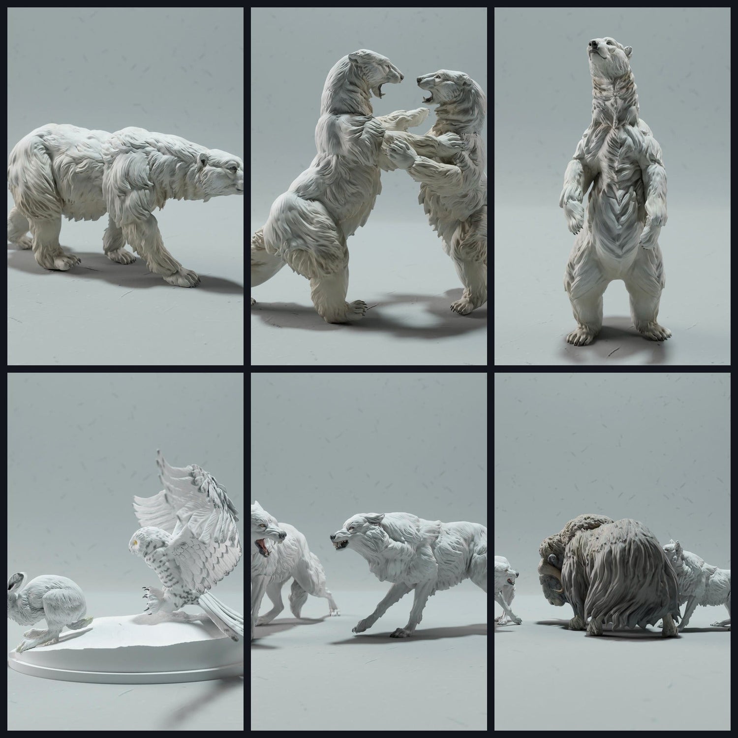 This image is the category image for the release 23_01: Arktis-animal miniatures for diorama and model building.