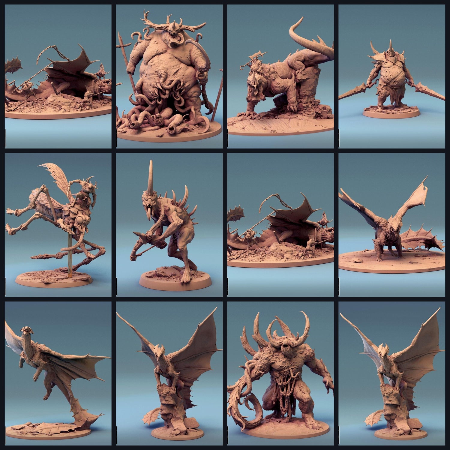 This image is the category image for the release 24_08: Pit Of Pestilence - Rescale miniatures for fantasy Tabletop