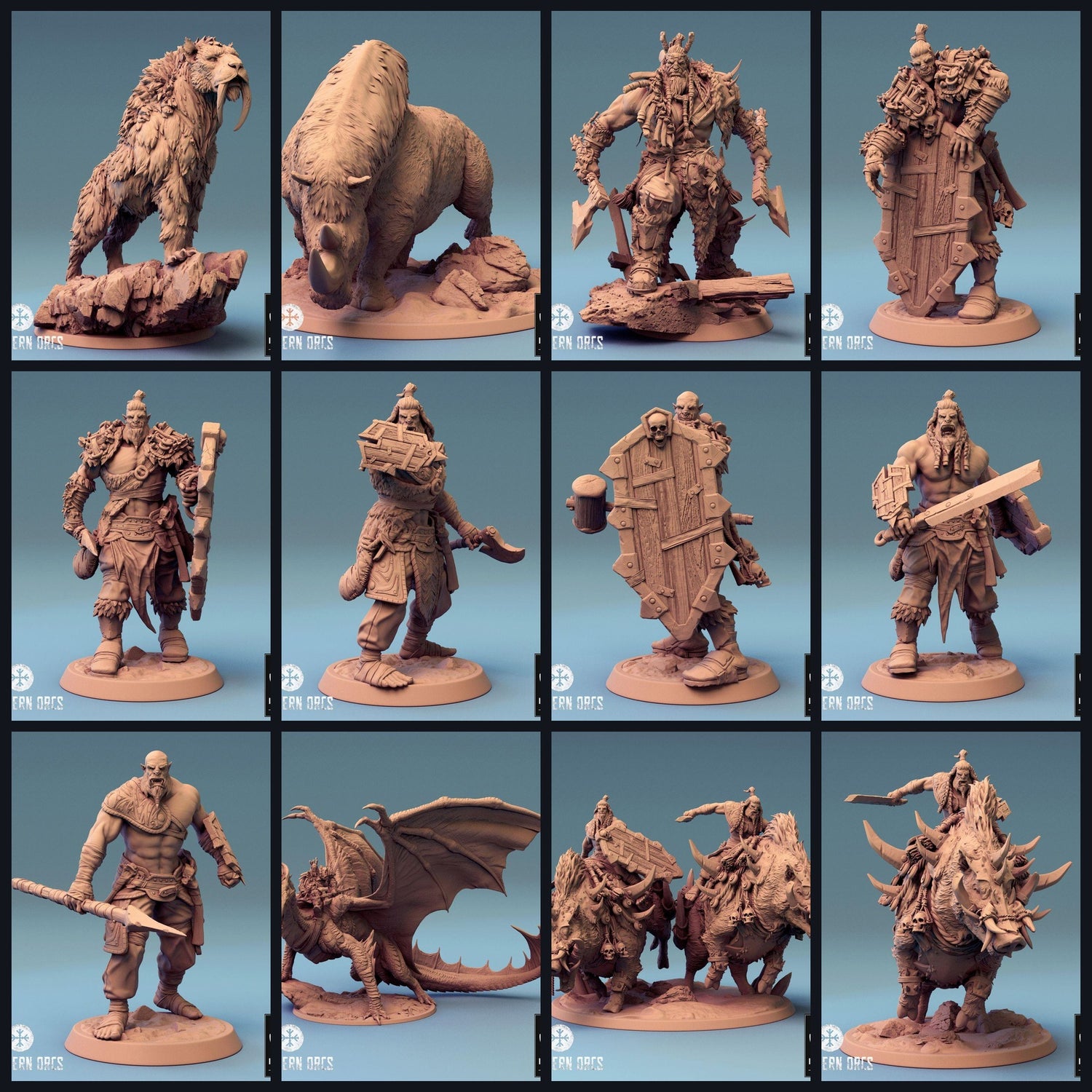 This image is the category image for the release 24_04: Northern Orcs - Orc Warriors, Beast Riders, and Monsters