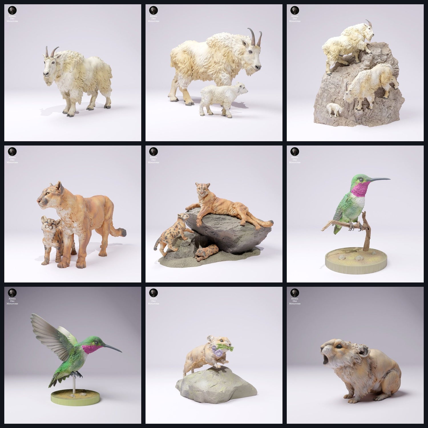 This image is the category image for the release 25_01: Gebirgs-animal miniatures and animal figures for diorama