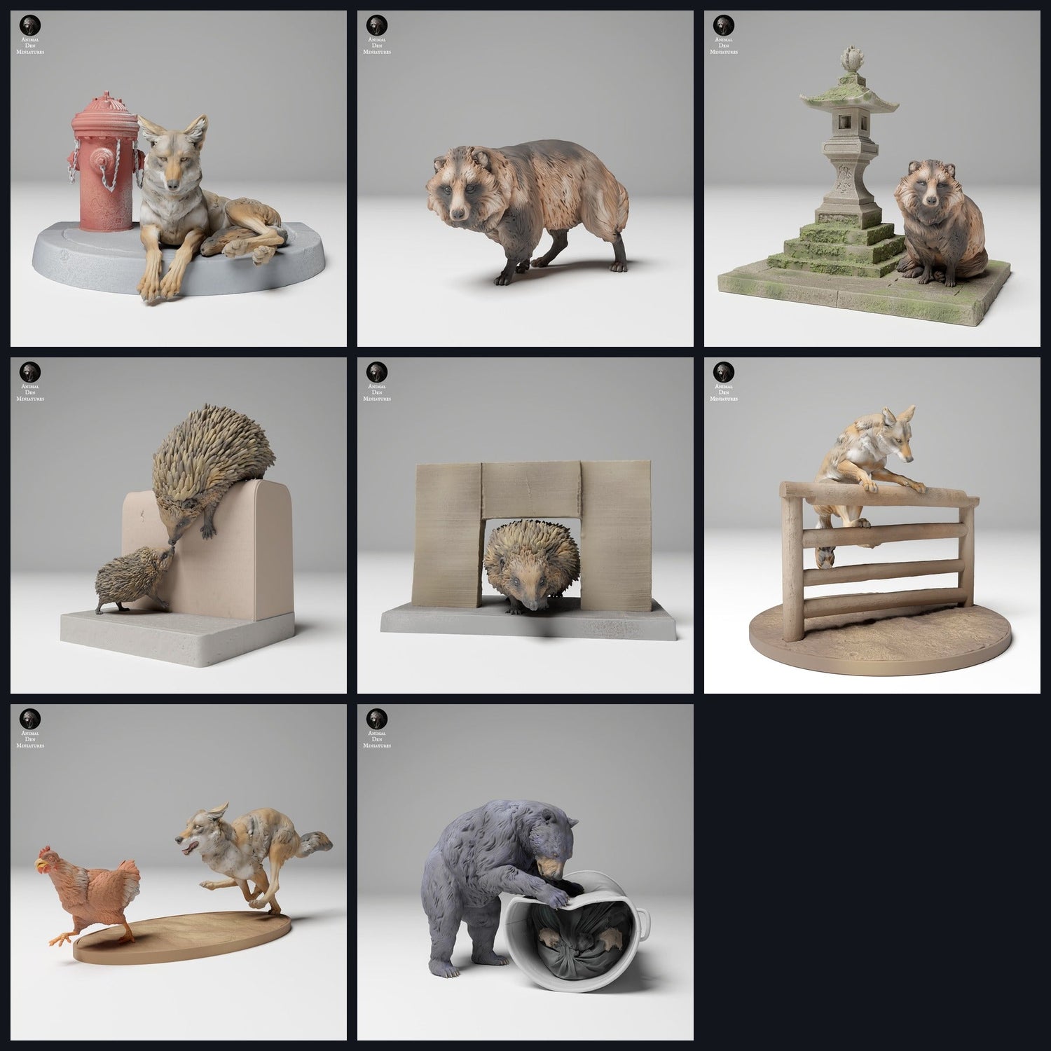 This image is the category image for the release 24_11: Städtische Tierfiguren und Tierminiaturen für Diorama und Modellbau