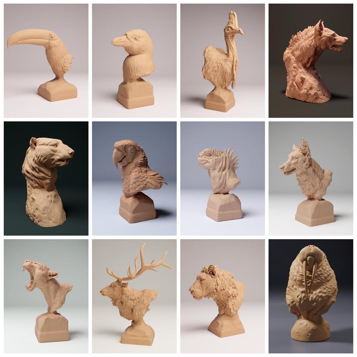 Animal busts – Animal Den Miniatures