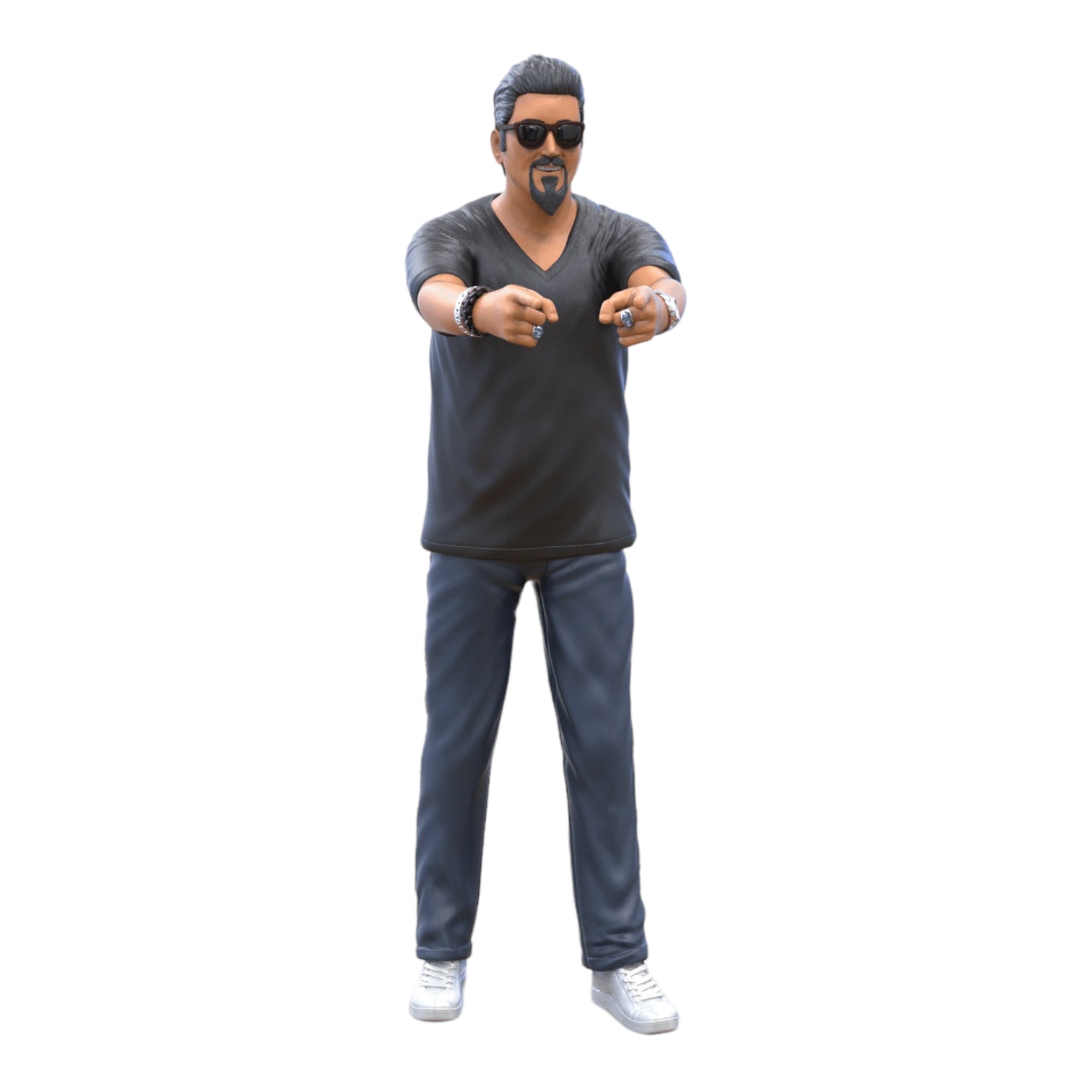 Product photo diorama and model building miniature figure: man with sunglasses