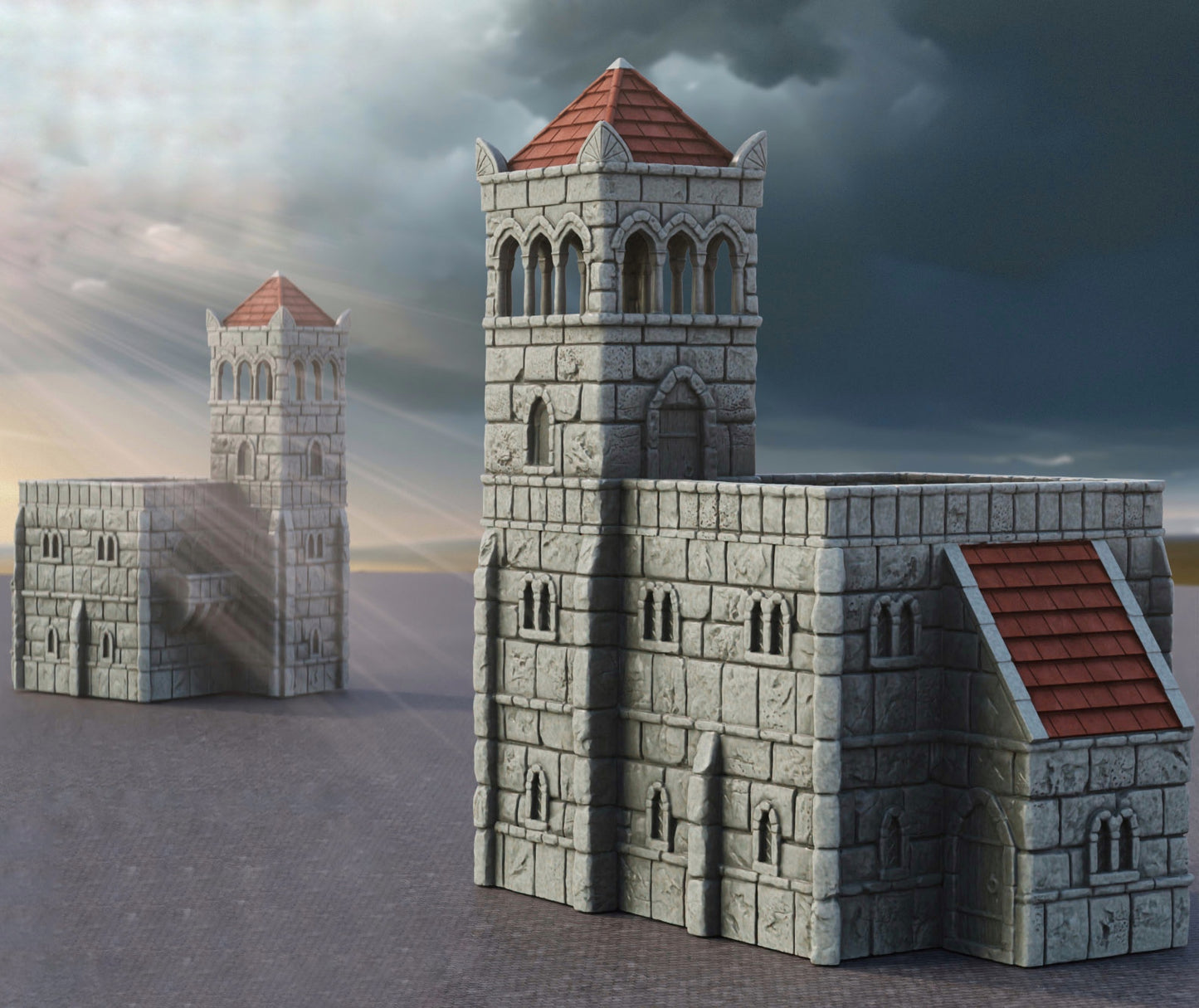 Product photo Tabletop 28mm The Printing Goes Ever On (TPGEO) 0: Ivory City Town Hall - Kingdom of Gonthan - Town Hall Tabletop Terrain