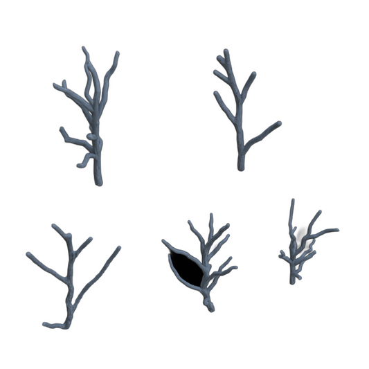 Product photo diorama and model building decor, accessories: 0: Trees: 5 branches and twigs