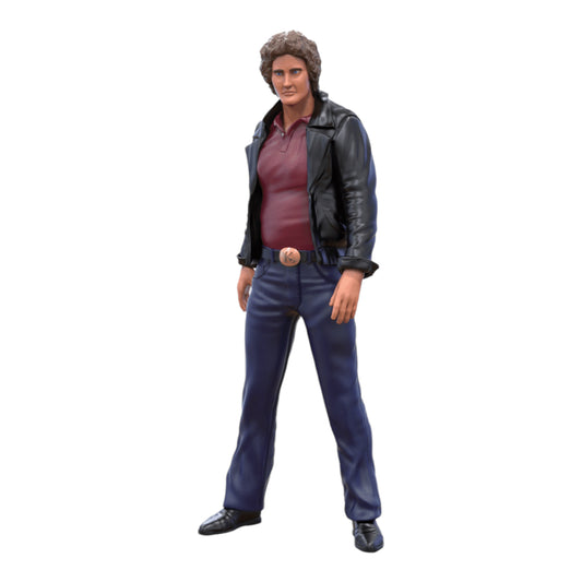 Product photo diorama and model building miniature figure: man in leather jacket