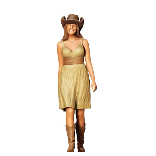 Product photo 0: Cowgirl: Pretty woman with cowboy hat and dress