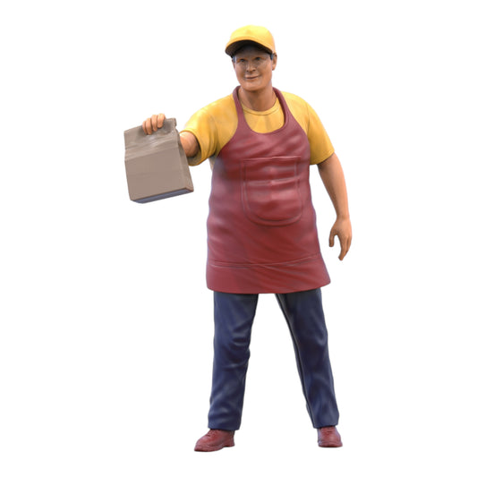 Product photo diorama and model building miniature figure: Food vendor