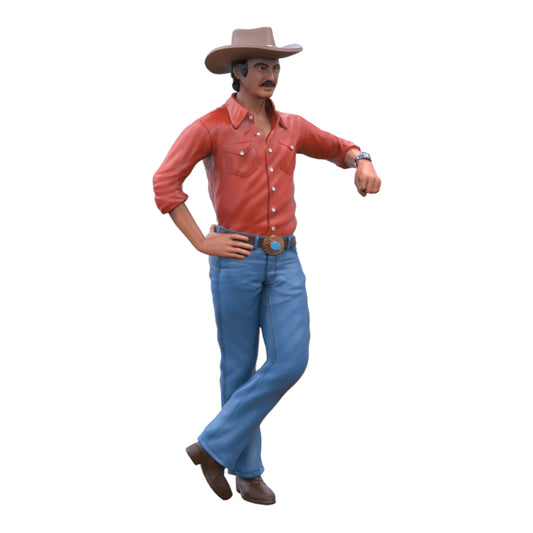 Product photo diorama and model building miniature figure: man with cowboy hat