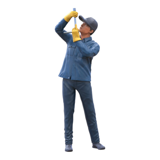 Product photo diorama and model building miniature figure: Mechanic overhead 1