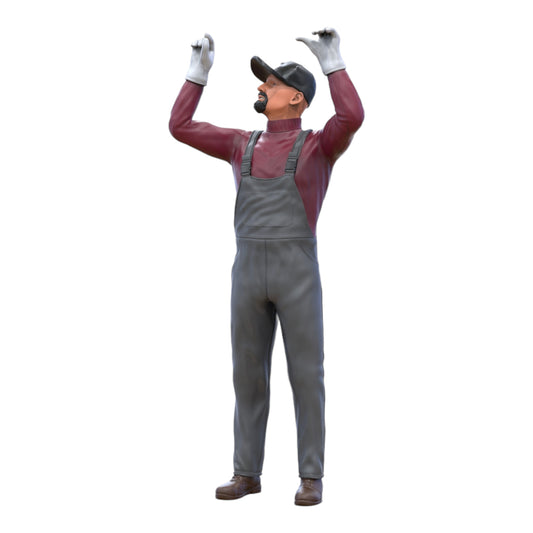 Product photo diorama and model building miniature figure: Mechanic overhead 2