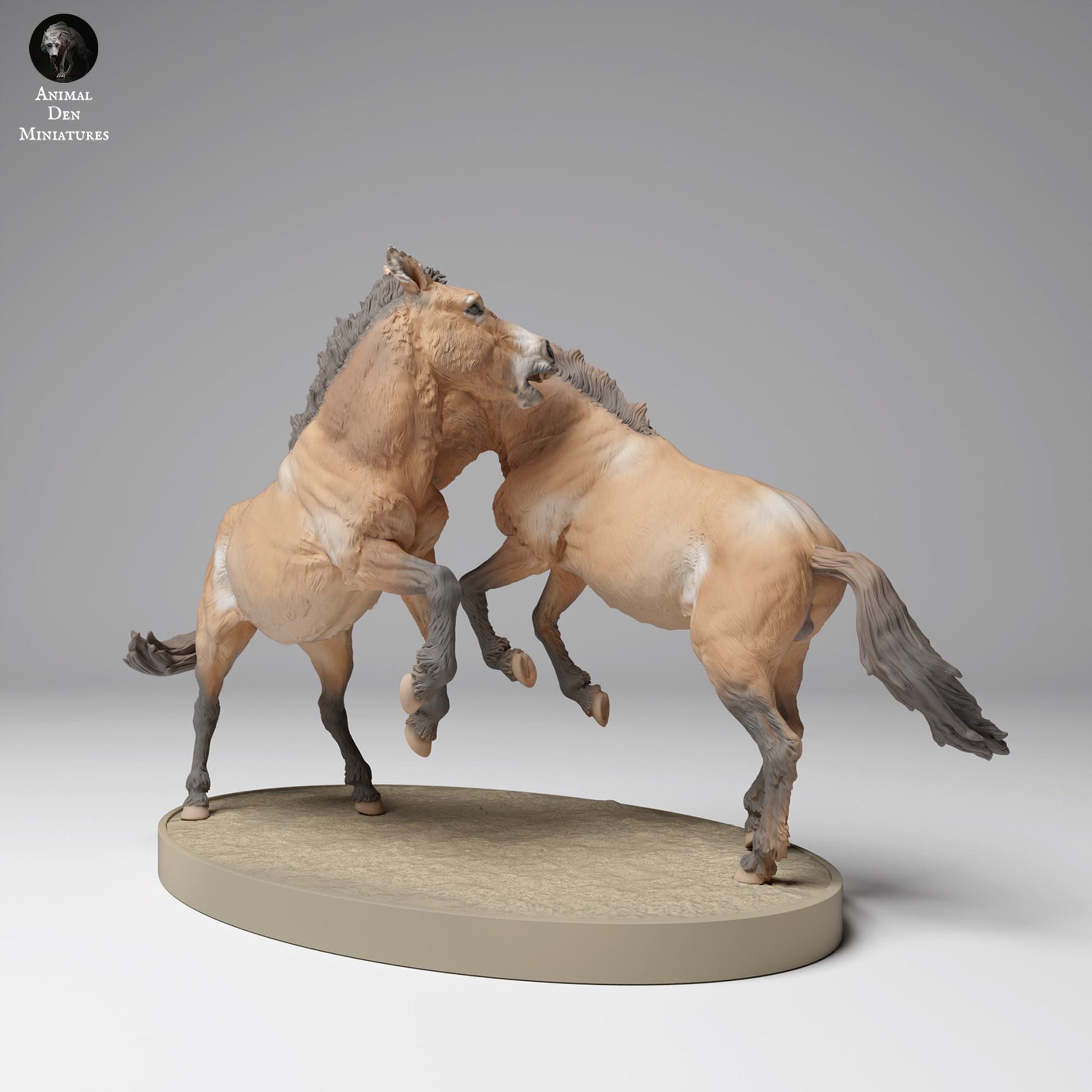 Product photo Animal Figure Diorama, Model Building: 0: Wild Animal Figure: Fighting Przewalski Horses (Ref 24_12_02)