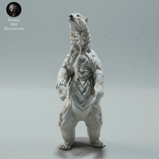 Product photo Animal Figure Diorama, Model Building: 0: Wild Animal Figure: Standing Polar Bear – Polar Bear (Ref 01_01_26)