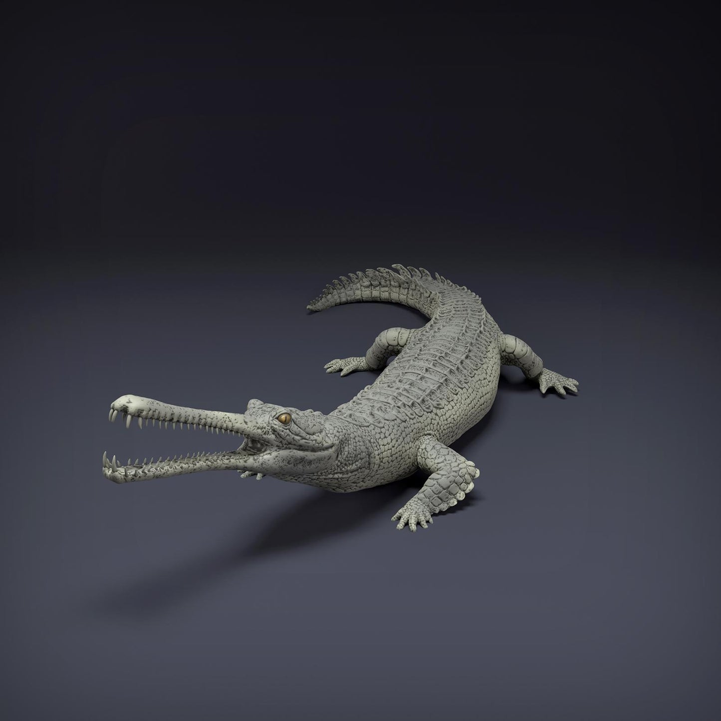 Product photo Animal Figure Diorama, Model Building: 0: Jungle Animal Figure: Ganges Gavial – Gharial (Ref 01_01_80)