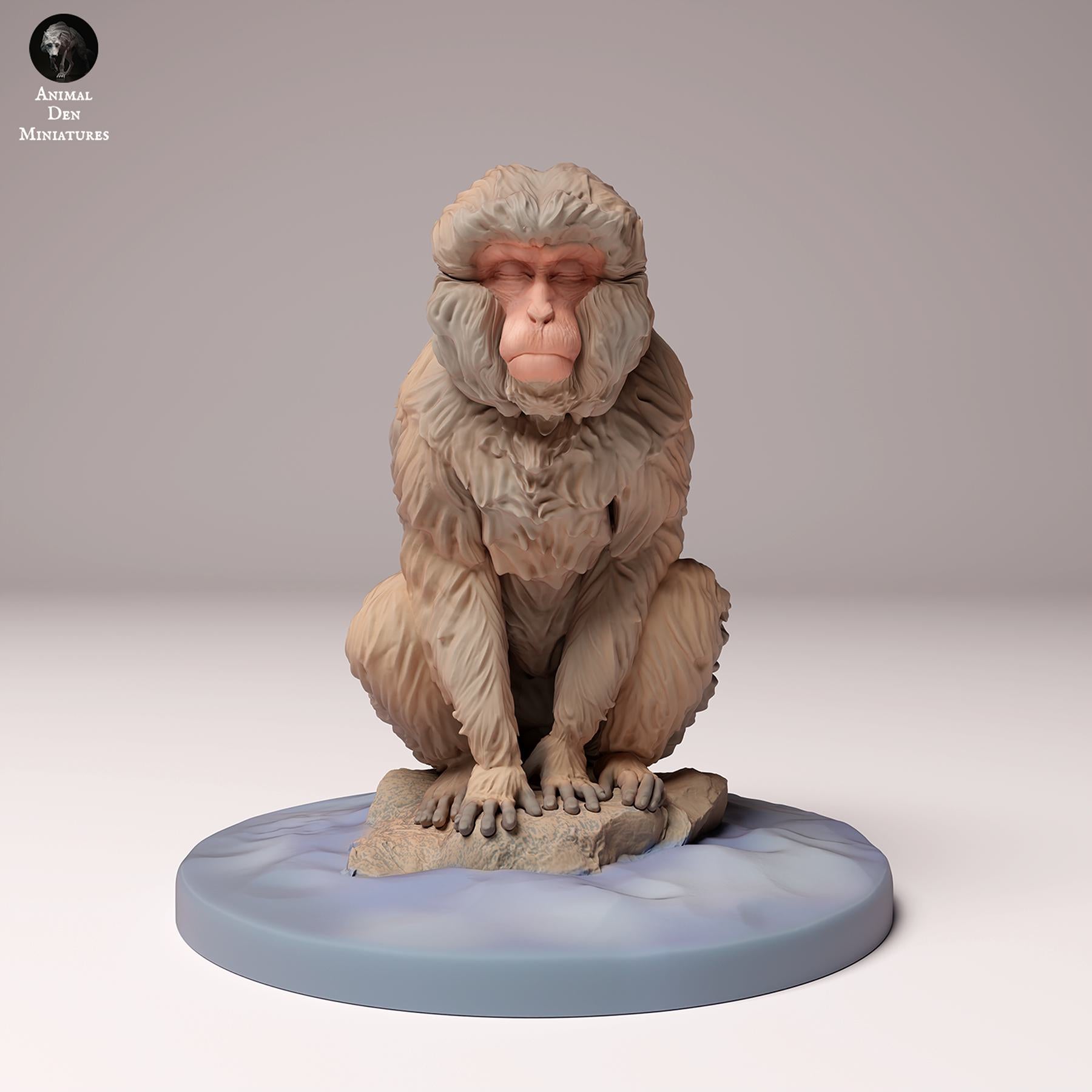 Product photo Animal Figure Diorama, Model Building: 0: Wild Animal Figure: sitting Japanese Macaque (Ref 24_10_05)