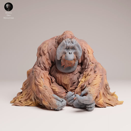 Product photo Animal Figure Diorama, Model Building: 0: Jungle Animal Figure: Sitting Sumatra Orangutan (Ref 25_03_07)