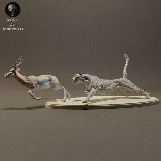 Product photo Animal Figure Diorama, Model Building: 0: Savanna Animal Figure: hunting Cheetah on Thomson's Gazelle (Ref 01_01_43)