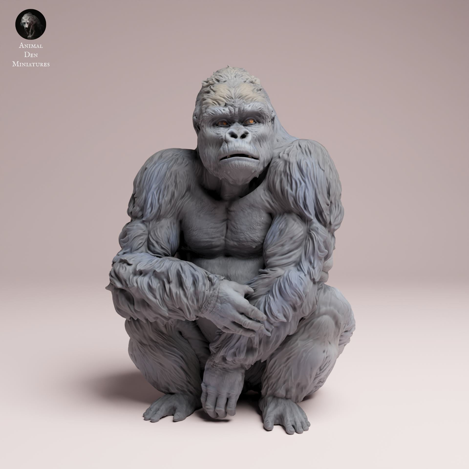Product photo Animal Figure Diorama, Model Building: 0: Jungle Animal Figure: Sitting Eastern Lowland Gorilla – Silverback (Ref 25_07_06)
