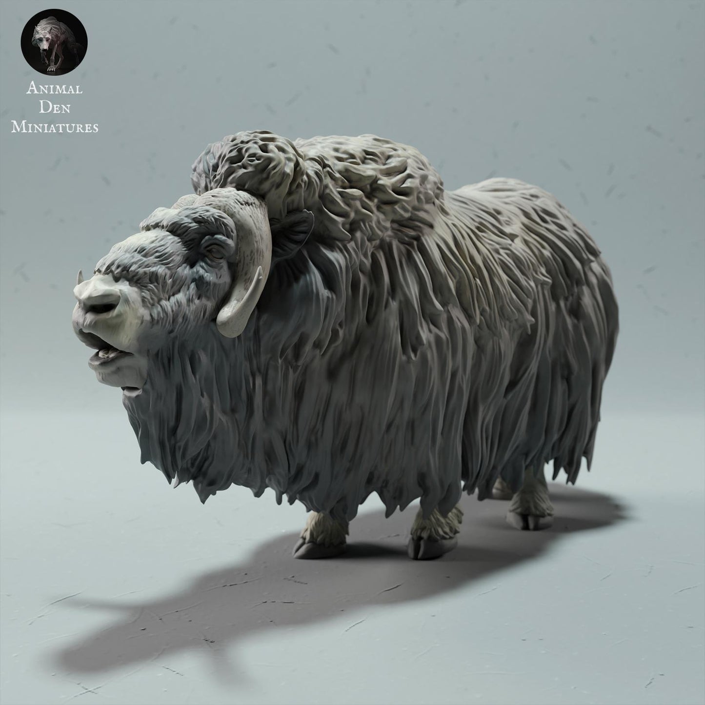 Product photo animal figure diorama, model building: 0: Wildlife figure: Muskox – calling bull (Ref 01_01_69)