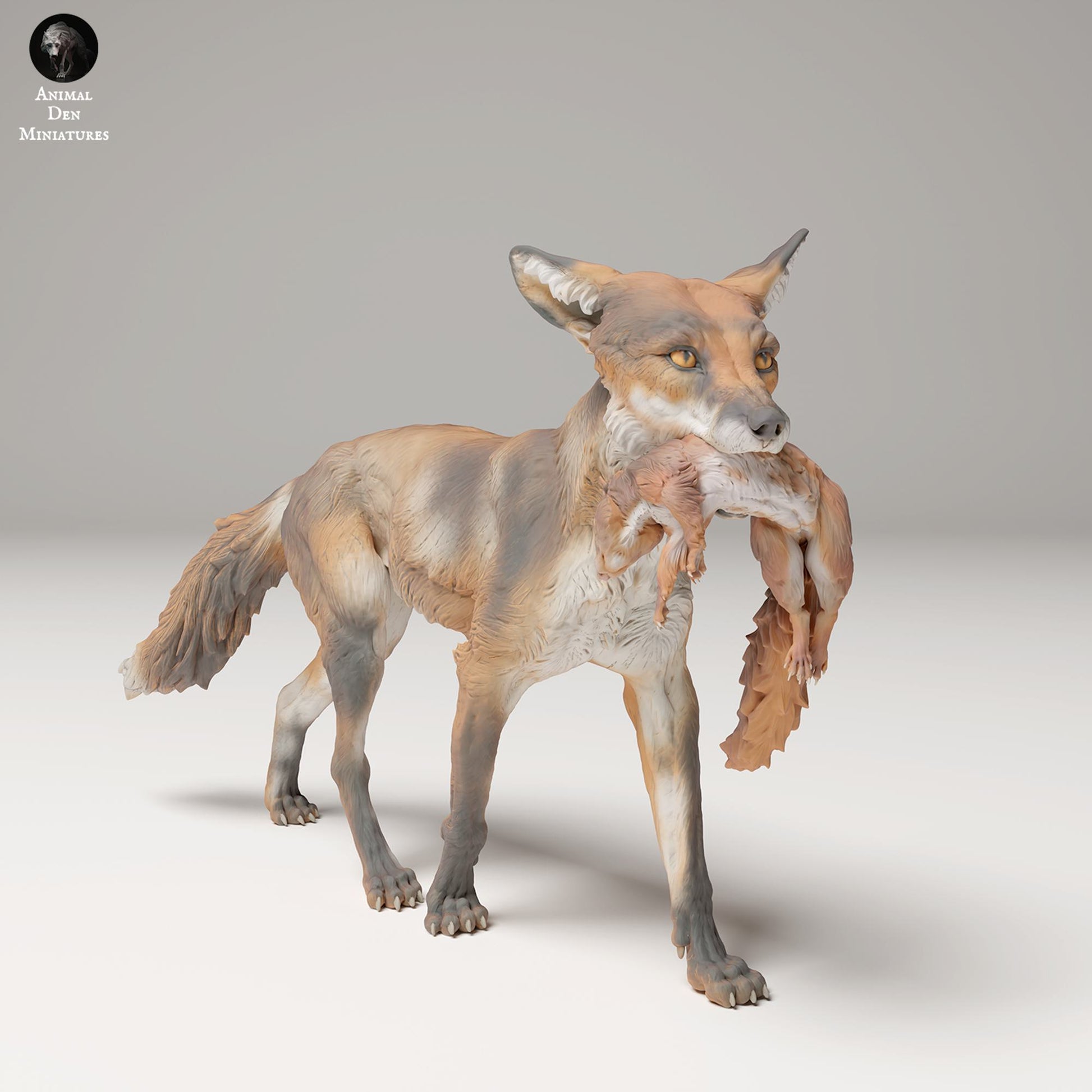 Product photo Animal Figure Diorama, Model Building: 0: Wildlife Figure: Red Fox with Squirrel (Ref 24_09_04)