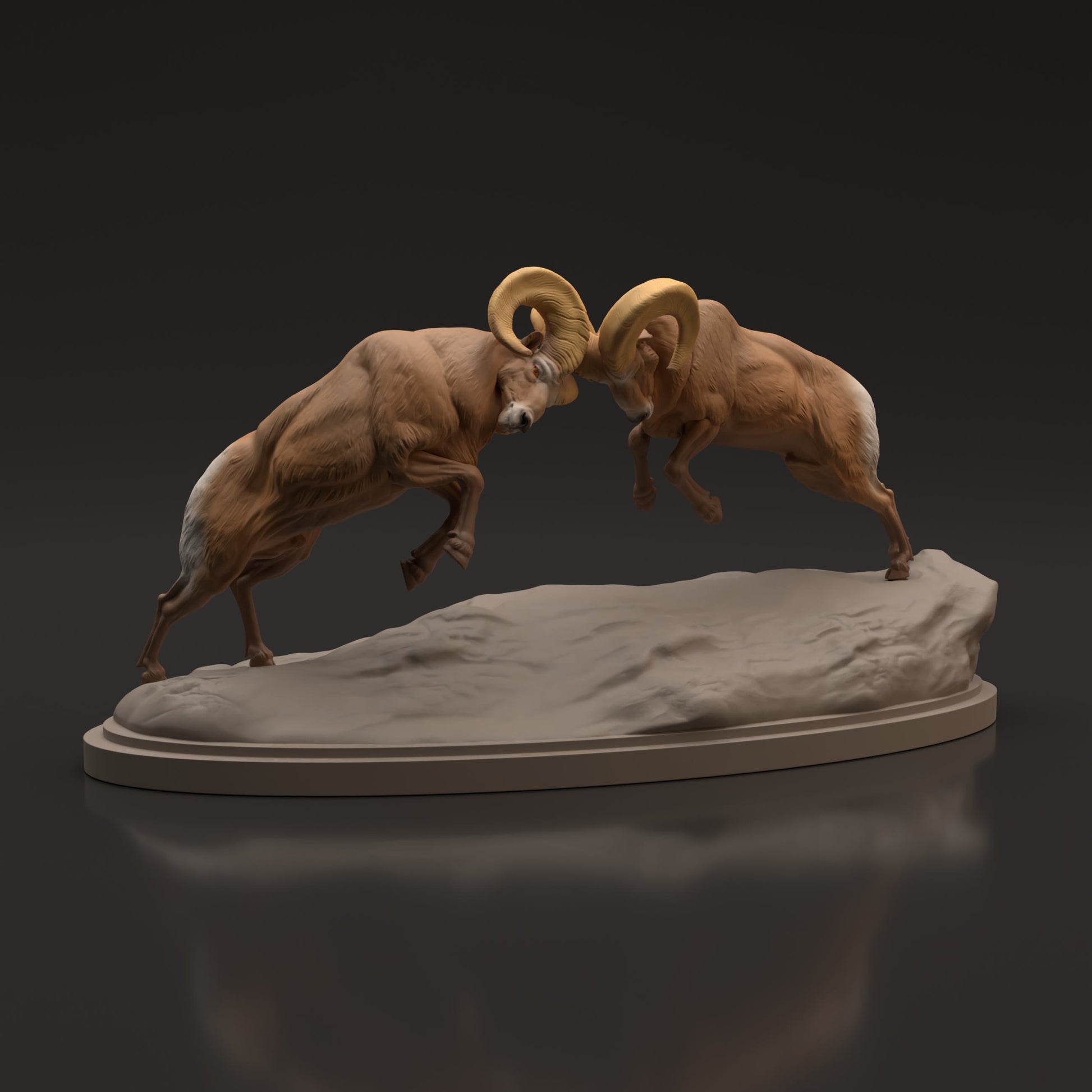 Product photo Animal Figure Diorama, Model Building: 0: Wildlife Figure: Battle Scene Bighorn Sheep – Ram (Ref 01_01_53)