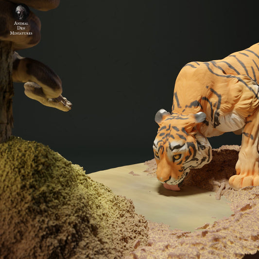 Product photo Animal Figure Diorama, Model Building: 0: Jungle Animal Figures: Burmese Python and Bengal Tiger (Ref 01_01_45)
