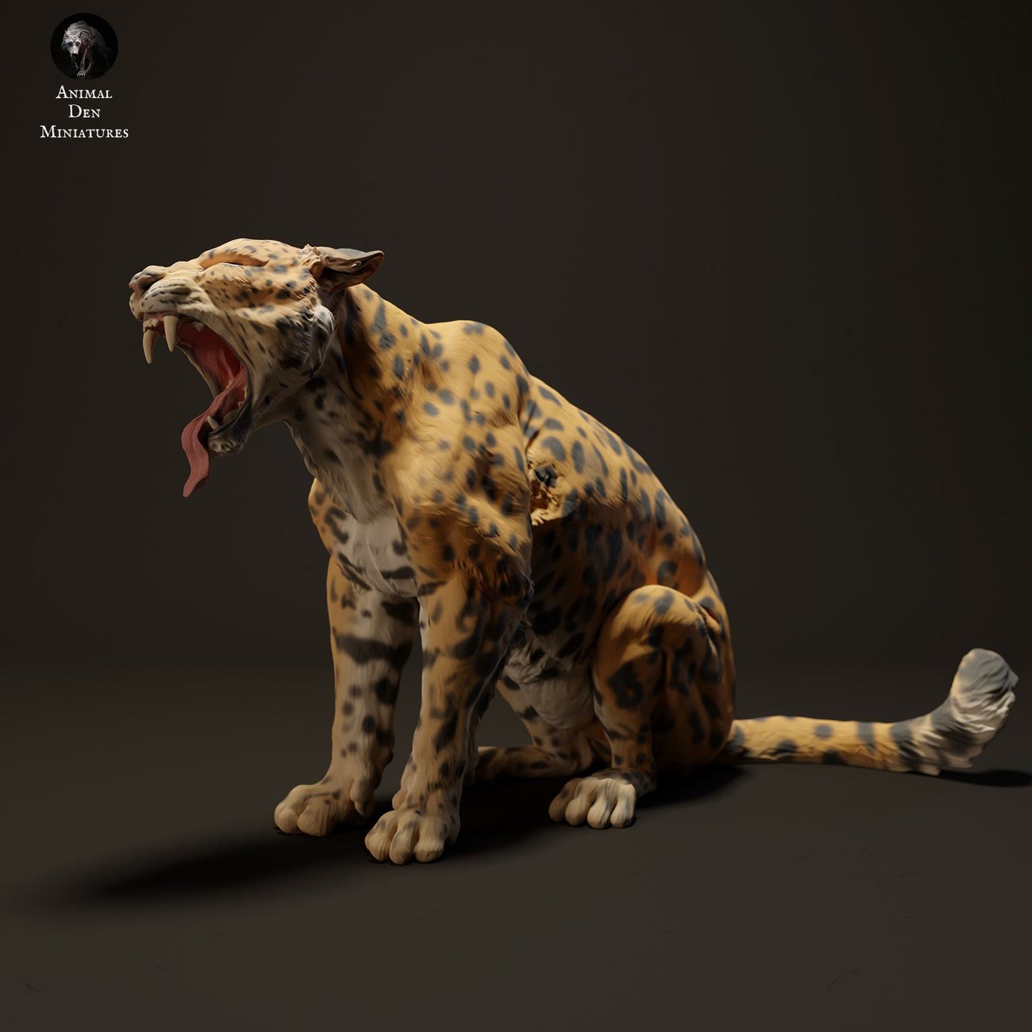 Produktfoto Tier Figur Diorama, Modellbau: 0: Wildtier Figur: gähnender Jaguar – Dschungel Tiere (Ref 01_01_03)