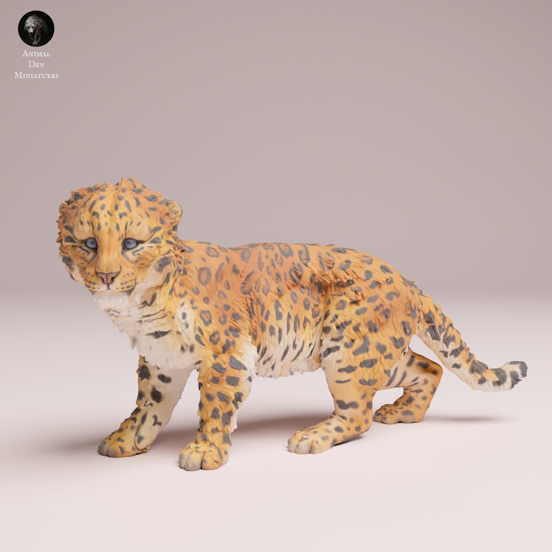 Product photo Animal Figure Diorama, Model Building: 0: Wild Animal Figure: Amur Leopard Cub – Animal Miniature for Dioramas (Ref 25_07_17)