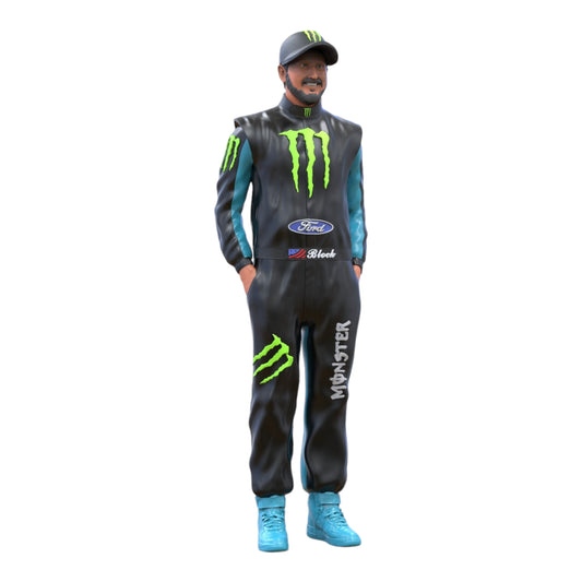 Product photo diorama and model building miniature figure: Drifter - Racer with Base Cap