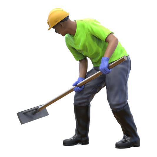 Product photo diorama and model building miniature figure: Construction Worker 2