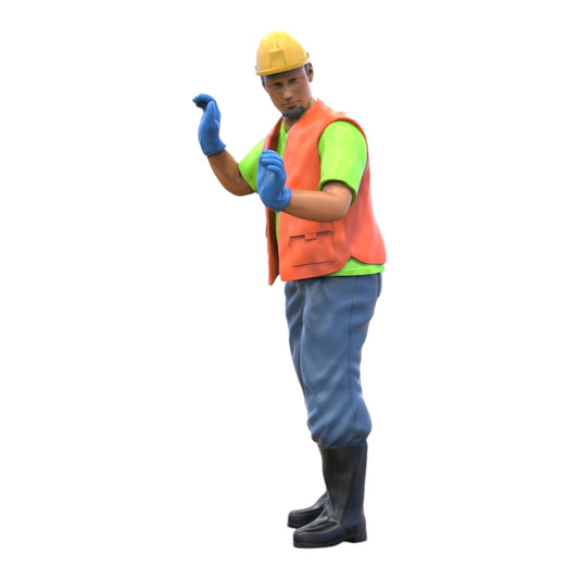 Product photo diorama and model building miniature figure: Construction worker 3