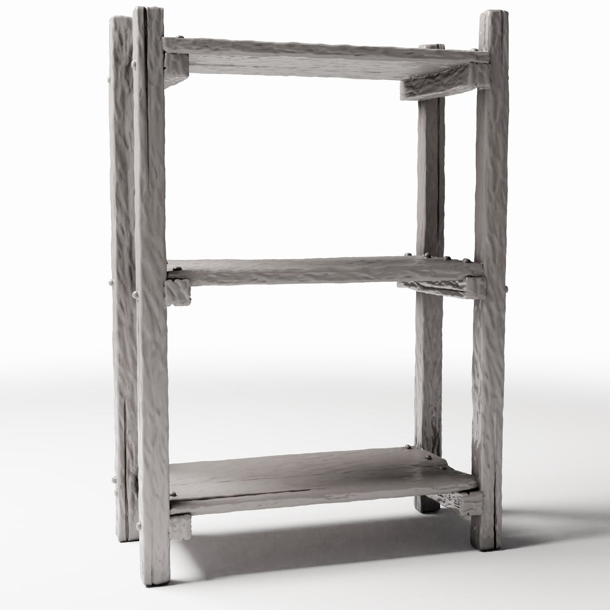 Diorama model-building product photo 3: Diorama Furniture: Rustic Miniature Shelf with Ladder (Ref. 1483D)