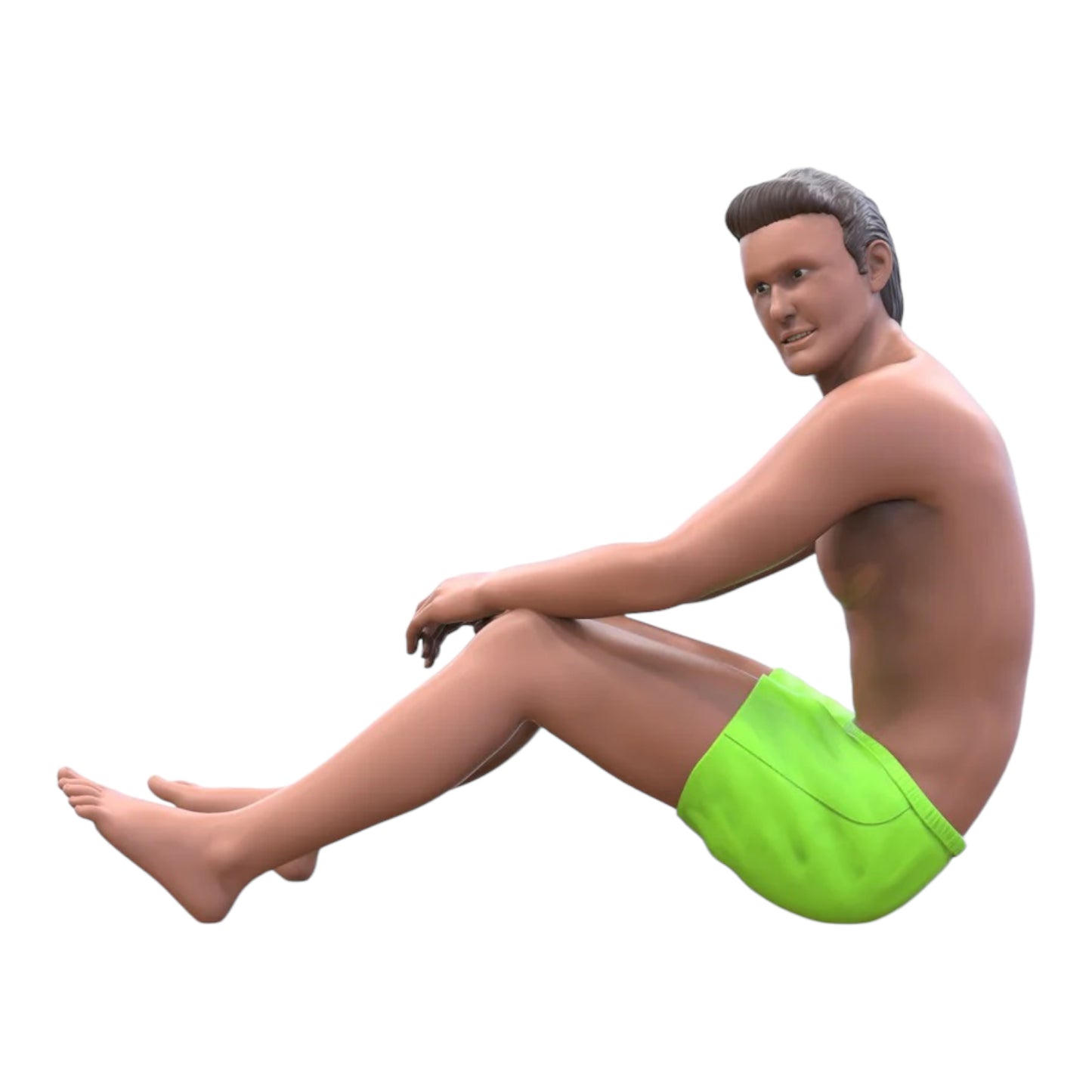 Product photo diorama and model building miniature figure: Man at the beach 2