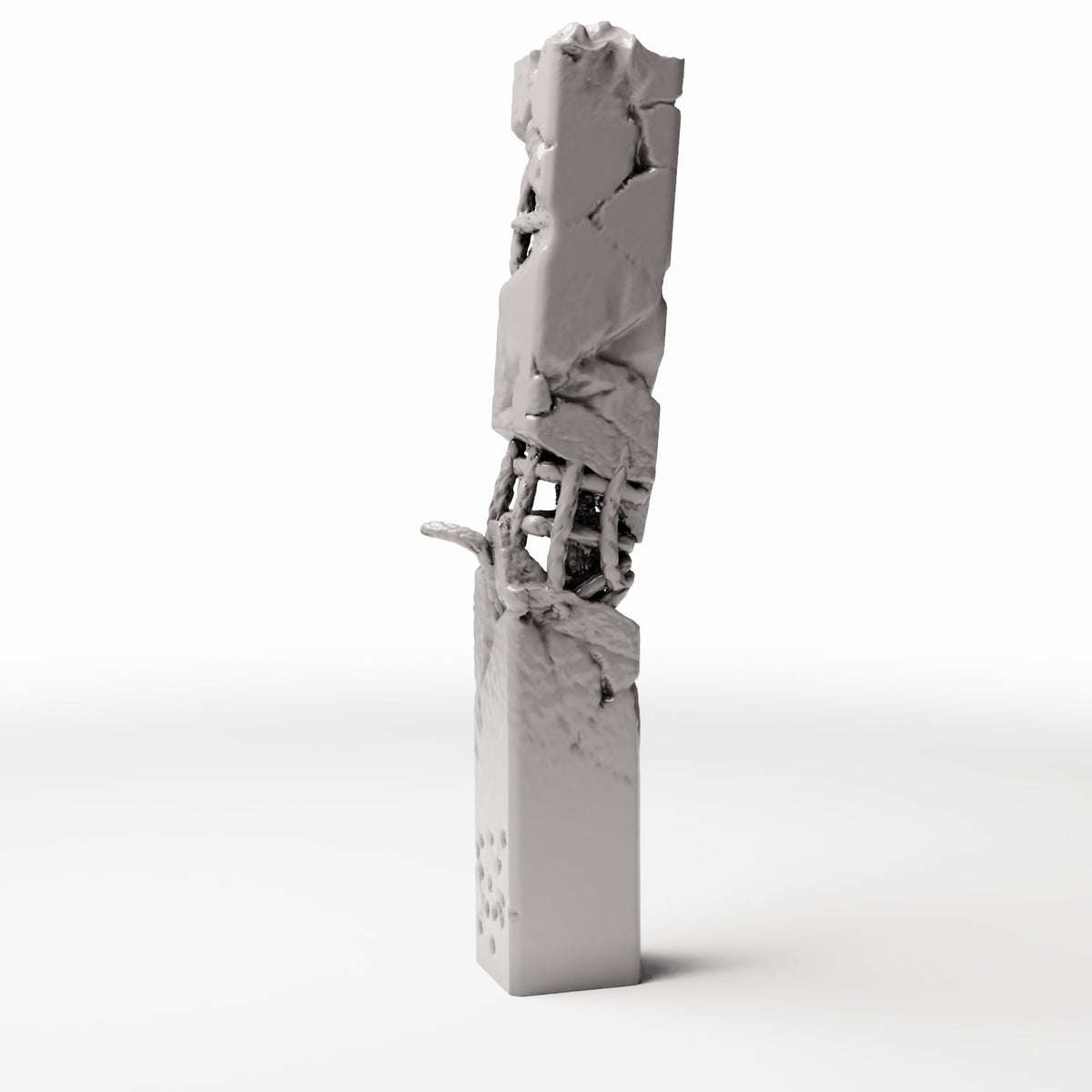 Diorama model-building product photo 3: Diorama Building Detail: Damaged Support Column with Exposed Rebar (Ref. 1649D)