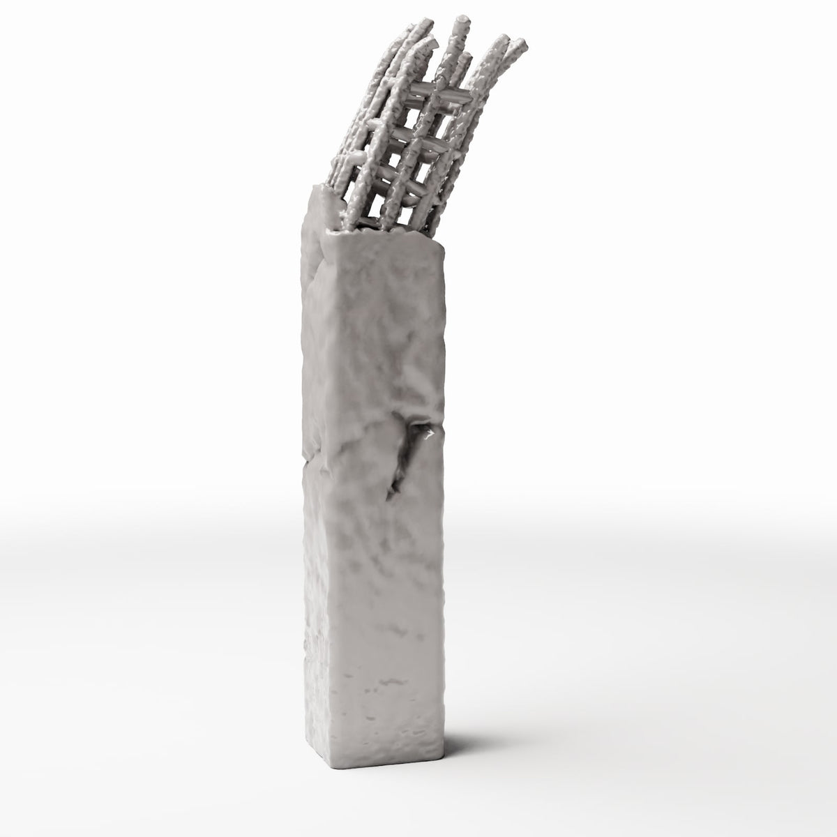 Diorama model-building product photo 3: Diorama Building: Damaged Concrete Pillar Diorama Detail (Ref. 1650D)