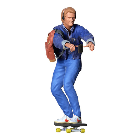 Product photo diorama and model building miniature figure: Skater - man on skateboard with backpack
