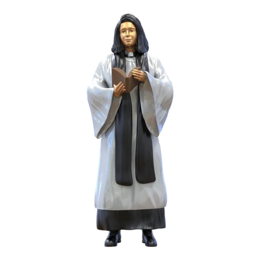 Product photo diorama and model building miniature figure: Clergy: Pastor / Priestess with Bible in service