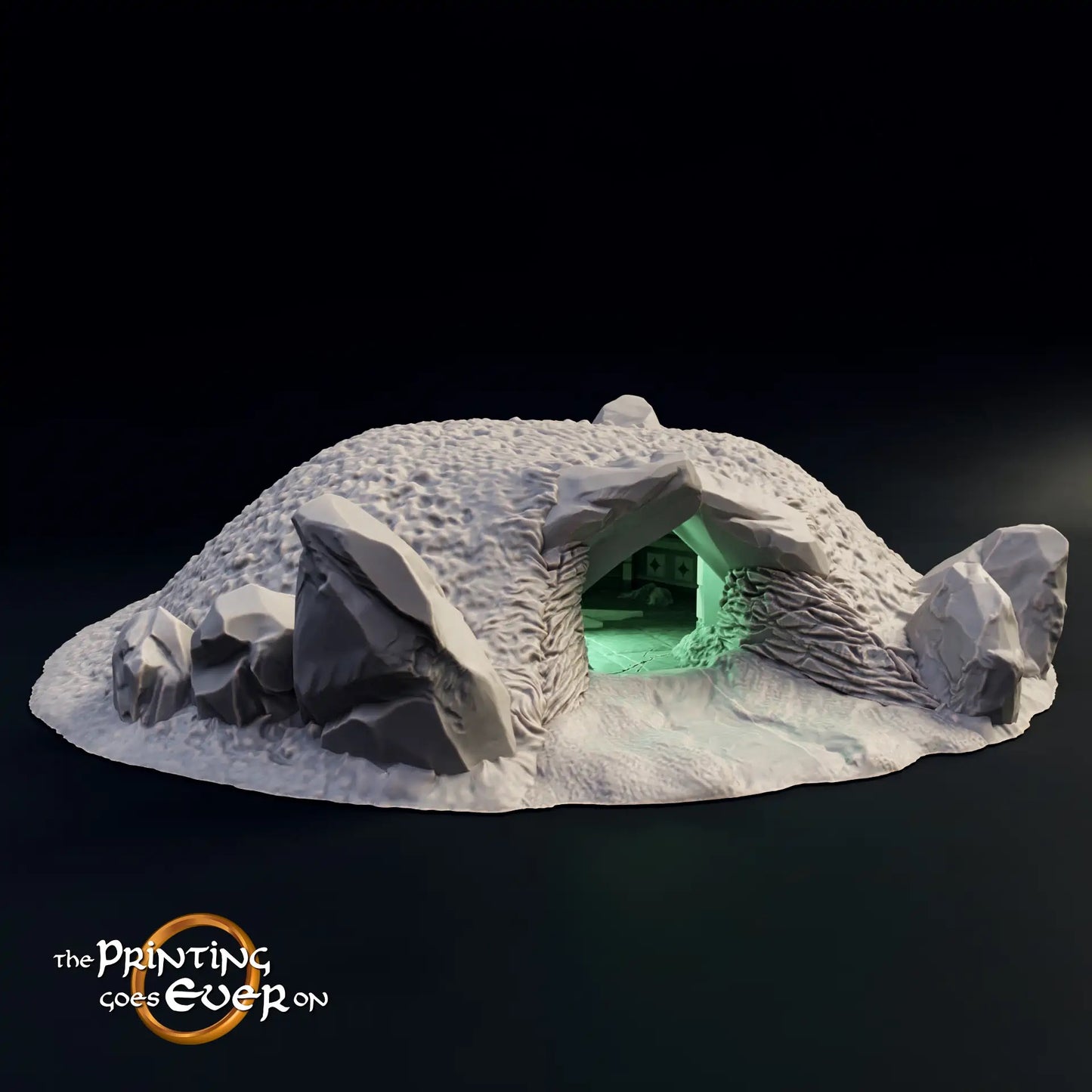 Product photo Tabletop 28mm The Printing Goes Ever On (TPGEO) 0: Great Tomb Chamber Catacombs - Ghostly Resting Place Beneath the Hill - Hill Graves