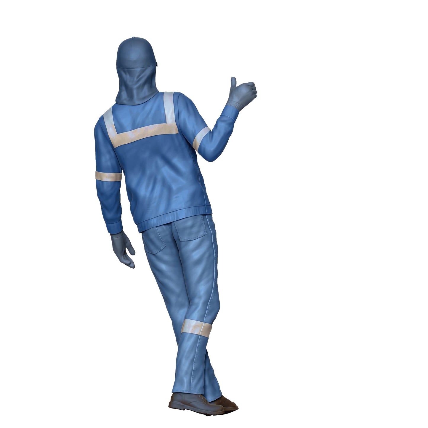 Product photo diorama and model building miniature figure: Garbage Collection Team - Refuse Collector Passenger