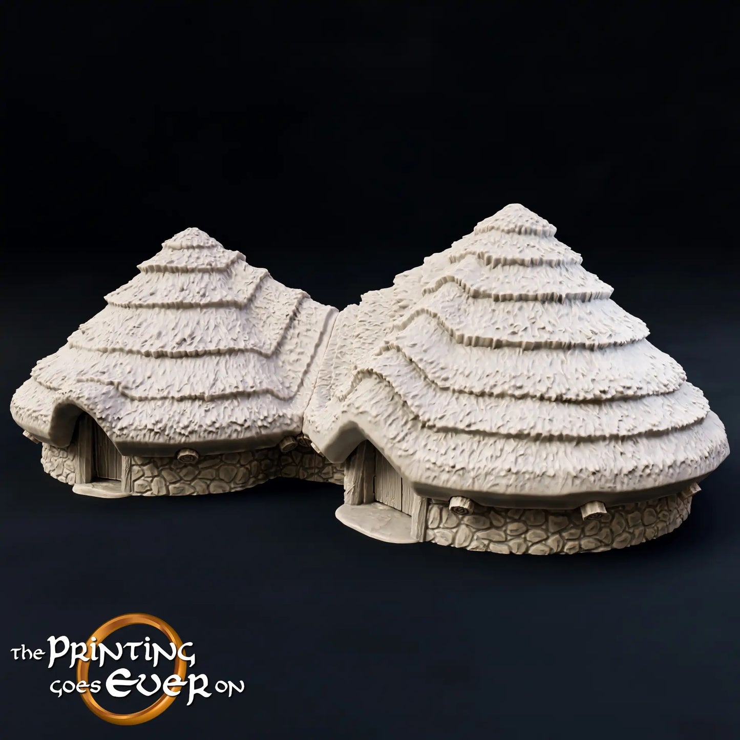 Product photo Tabletop 28mm The Printing Goes Ever On (TPGEO) 0: Native Hut C - Primitive Dwelling with Thatch Roof - Indigenous House
