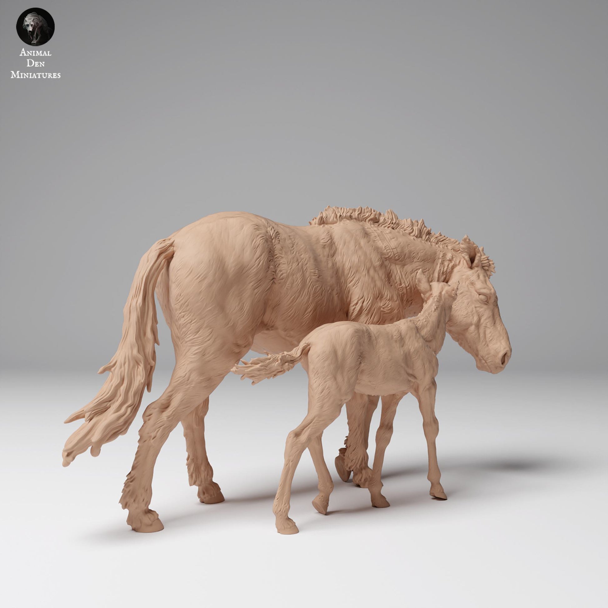 Product photo Animal Figure Diorama, Model Building: 0: Wildlife Figure: Przewalski Horse with Foal (Ref 24_12_03)