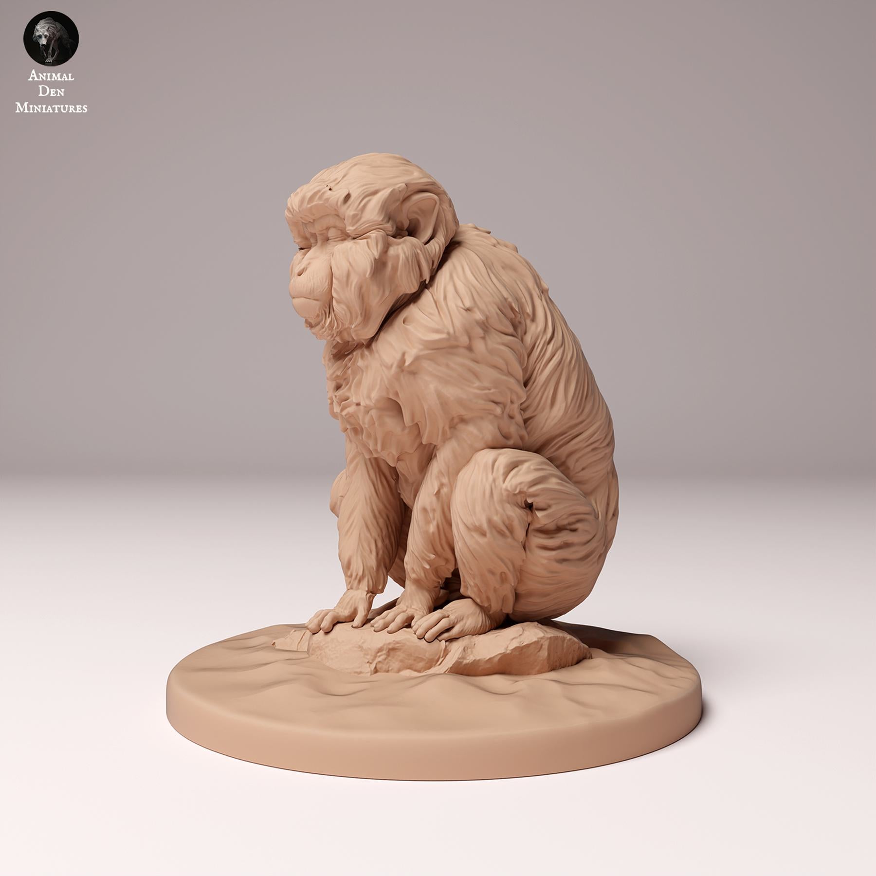 Product photo Animal Figure Diorama, Model Building: 0: Wild Animal Figure: sitting Japanese Macaque (Ref 24_10_05)