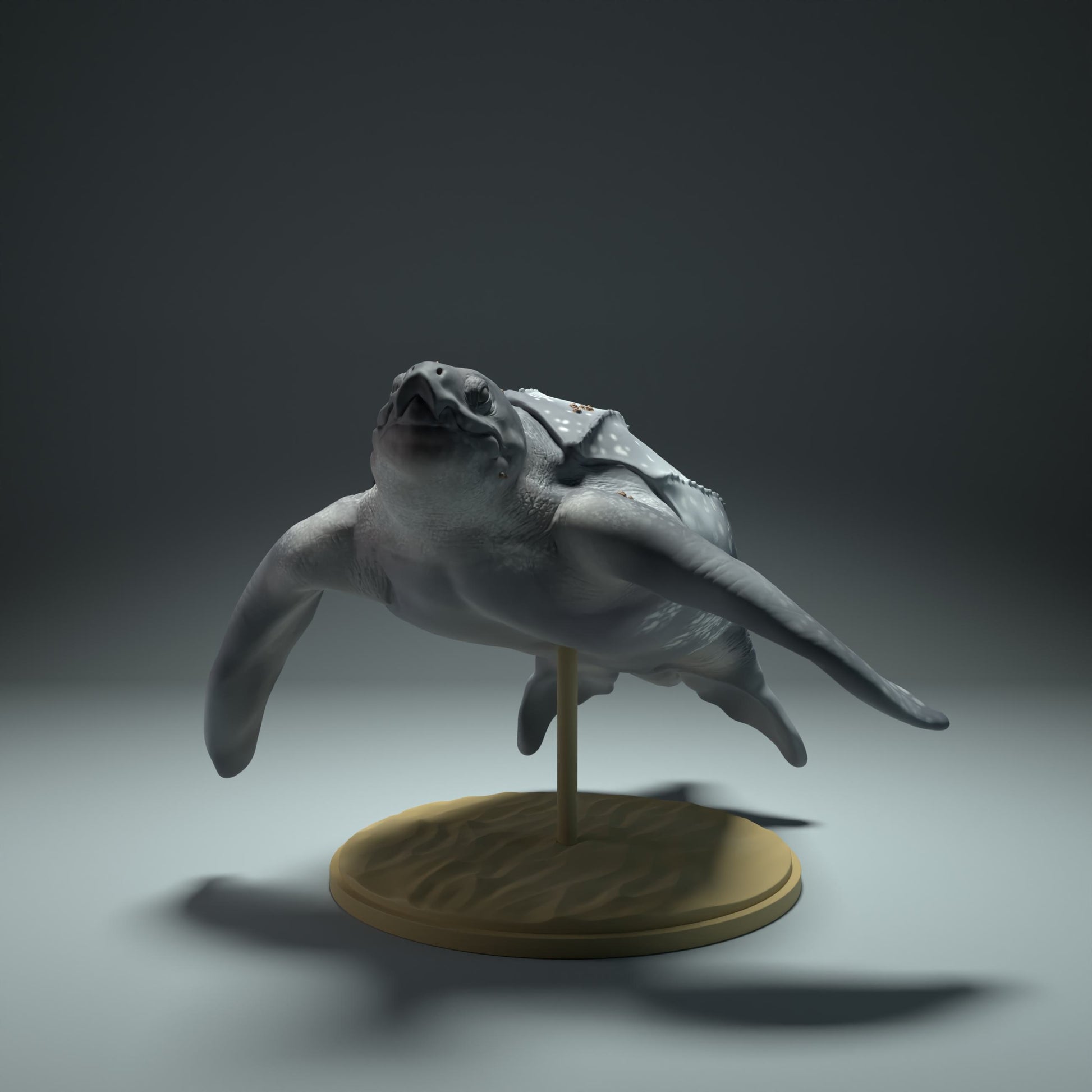 Product photo Animal Figure Diorama, Model Building: 0: Sea Creature Figure: Swimming Leatherback Turtle (Ref 01_01_32)