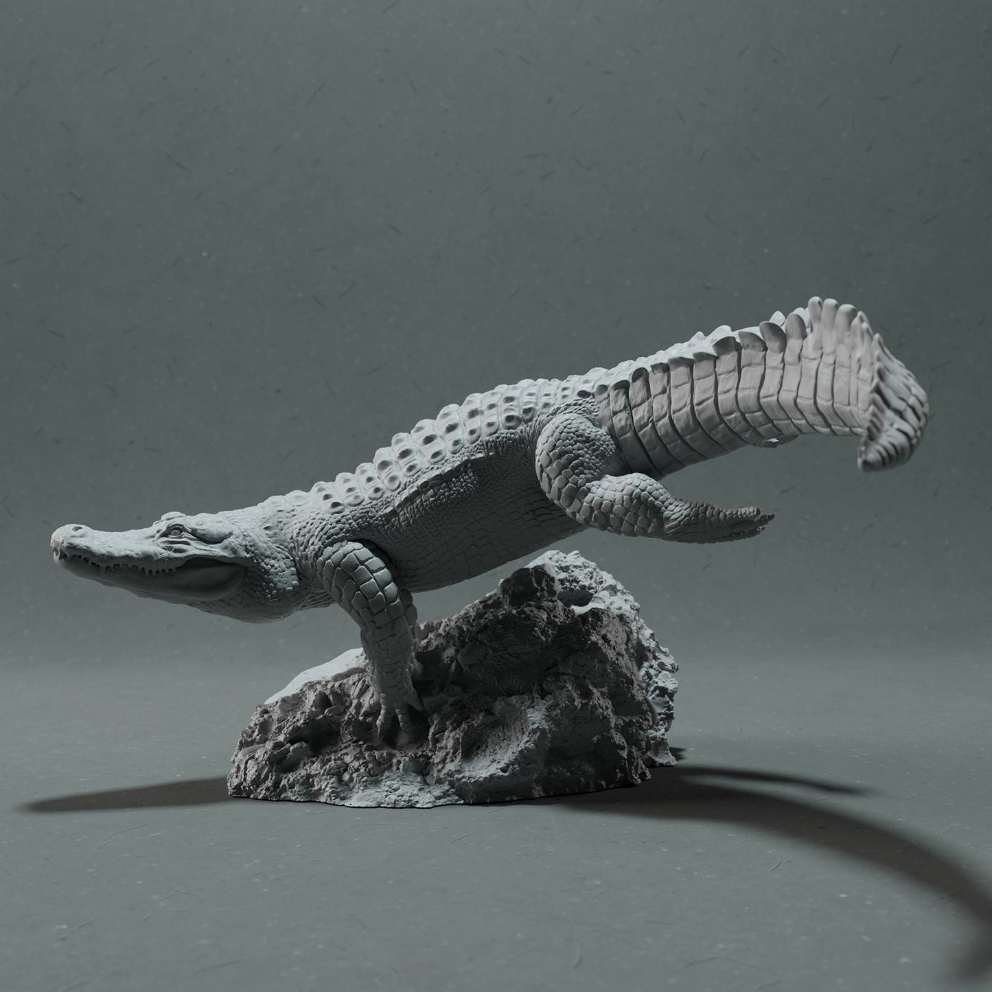 Produktfoto Tier Figur Diorama, Modellbau: 0: Wildtier Figur: schwimmender Amerikanischer Alligator (Ref 01_01_44)